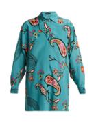 Matchesfashion.com Etro - Rosemont Paisley Print Silk Shirt - Womens - Blue Multi