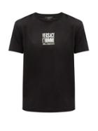 Matchesfashion.com Versace - Vintage Logo-print Cotton T-shirt - Mens - Black