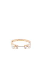 Matchesfashion.com Delfina Delettrez - 18kt Gold, Diamond And Pearl Ring - Womens - Yellow Gold