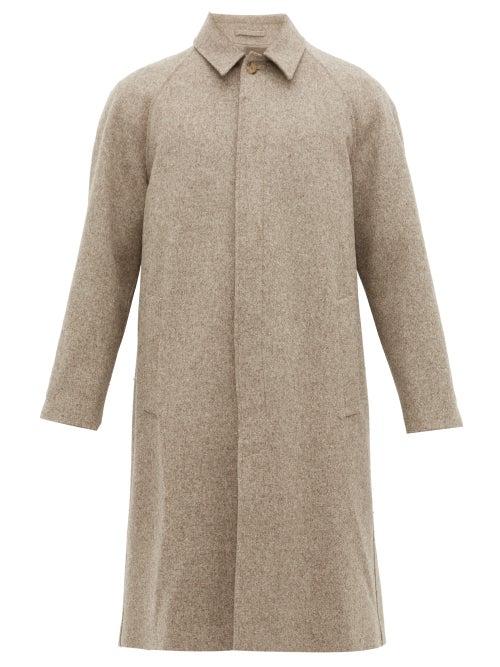 Matchesfashion.com De Bonne Facture - Pyranean Raglan Sleeve Wool Coat - Mens - Light Brown