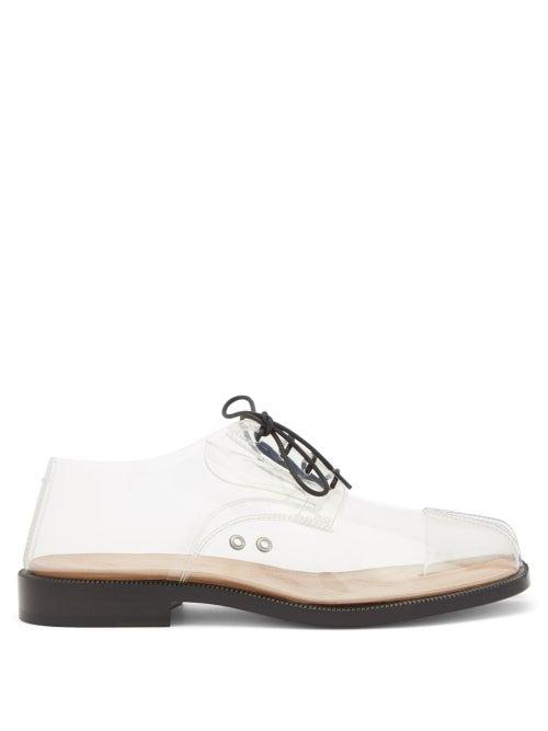 Matchesfashion.com Maison Margiela - Tabi Split-toe Pvb Derby Shoes - Womens - Clear