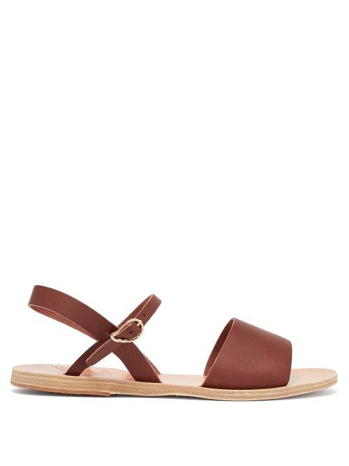 Matchesfashion.com Ancient Greek Sandals - Kaliroi Leather Sandals - Womens - Dark Brown