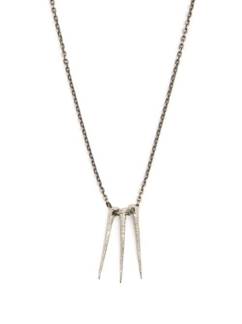 Matchesfashion.com Pearls Before Swine - Oxidised Sterling Silver Thorn Pendant - Mens - Silver