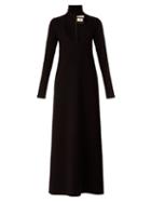 Matchesfashion.com Bottega Veneta - High Neck Jersey Maxi Dress - Womens - Black