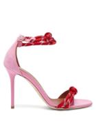 Matchesfashion.com Malone Souliers - Filipa Suede And Leather Sandals - Womens - Pink Multi