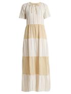 Matchesfashion.com Ace & Jig - Ambrosia Panelled Cotton Maxi Dress - Womens - Cream