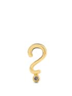 Alison Lou Diamond & Yellow-gold Question Mark Earring