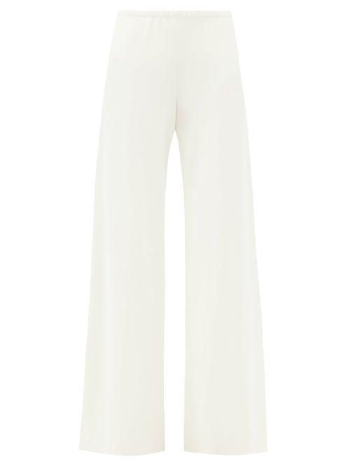Matchesfashion.com The Row - Gala High-rise Cady Wide-leg Trousers - Womens - Ivory