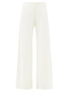 Matchesfashion.com The Row - Gala High-rise Cady Wide-leg Trousers - Womens - Ivory