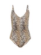 Matchesfashion.com Melissa Odabash - Cyprus Leopard Print Open Back Swimsuit - Womens - Animal