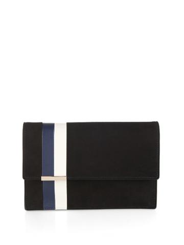 Tomasini Paris Et1 Tri-colour Suede Clutch