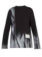 Matchesfashion.com A-cold-wall* - Screen Printed Long Sleeved Cotton T Shirt - Mens - Black Multi