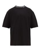 Matchesfashion.com Acne Studios - Extorr Logo-collar Jersey T-shirt - Mens - Black