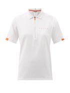 Matchesfashion.com Falke - Half-zip Cotton-blend Piqu Polo Shirt - Womens - White
