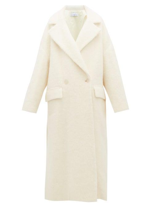 Matchesfashion.com Raey - Double Breasted Wool Blend Blanket Coat - Womens - White