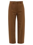 Matchesfashion.com See By Chlo - Tabbed Cuff Twill Trousers - Womens - Brown