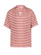 Matchesfashion.com All At Sea - Wave Print Cuban Collar Silk Pyjama Shirt - Mens - Red