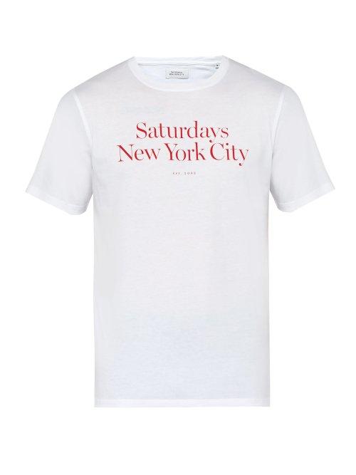 Matchesfashion.com Saturdays Nyc - Miller Cotton Crewneck T Shirt - Mens - White