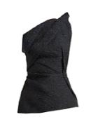 Roland Mouret Braxton One-shoulder Jacquard Top