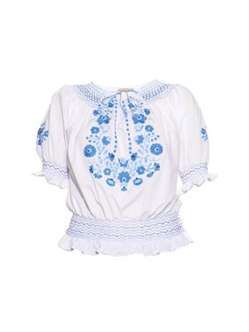 Muzungu Sisters Dora Embroidered Cotton Top