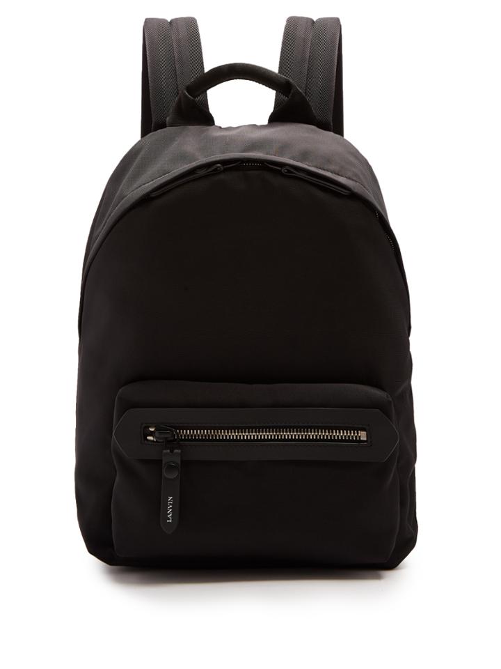 Lanvin Leather-trimmed Canvas Backpack