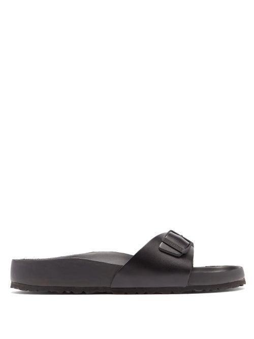 Matchesfashion.com Birkenstock 1774 - Madrid Bs Buckle-strap Leather Slides - Womens - Black