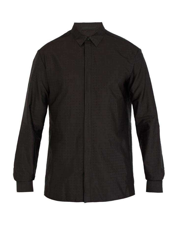 Haider Ackermann Polka-dot Jacquard Silk-blend Shirt