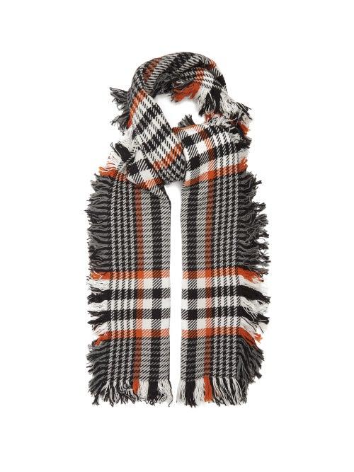 Matchesfashion.com Johnston's Of Elgin - Checked Merino-wool Scarf - Womens - Black White