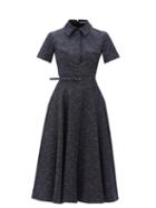 Ladies Rtw Emilia Wickstead - Jody Belted Denim Dress - Womens - Dark Blue