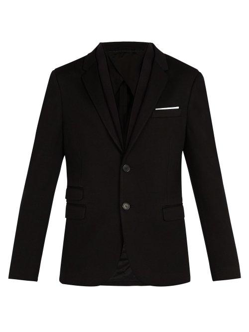 Matchesfashion.com Neil Barrett - Double Lapel Blazer - Mens - Black