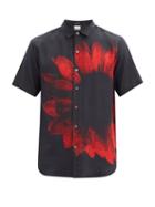 Matchesfashion.com Ksubi - Dazed Floral-print Twill Shirt - Mens - Black