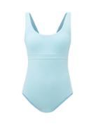 Melissa Odabash - Kos Scoop-neck Swimsuit - Womens - Light Blue