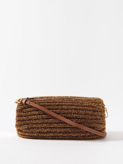 Loewe - Bracelet Pouch Lurex Bag - Womens - Bronze