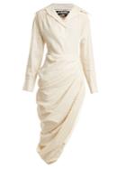 Jacquemus Draped Linen-blend Dress