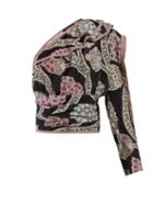 Matchesfashion.com Isabel Marant - Joren Floral Print One Shoulder Top - Womens - Black Multi
