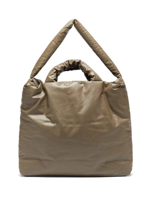 Matchesfashion.com Kassl Editions - Oil Large Padded Cotton-blend Canvas Tote Bag - Womens - Khaki