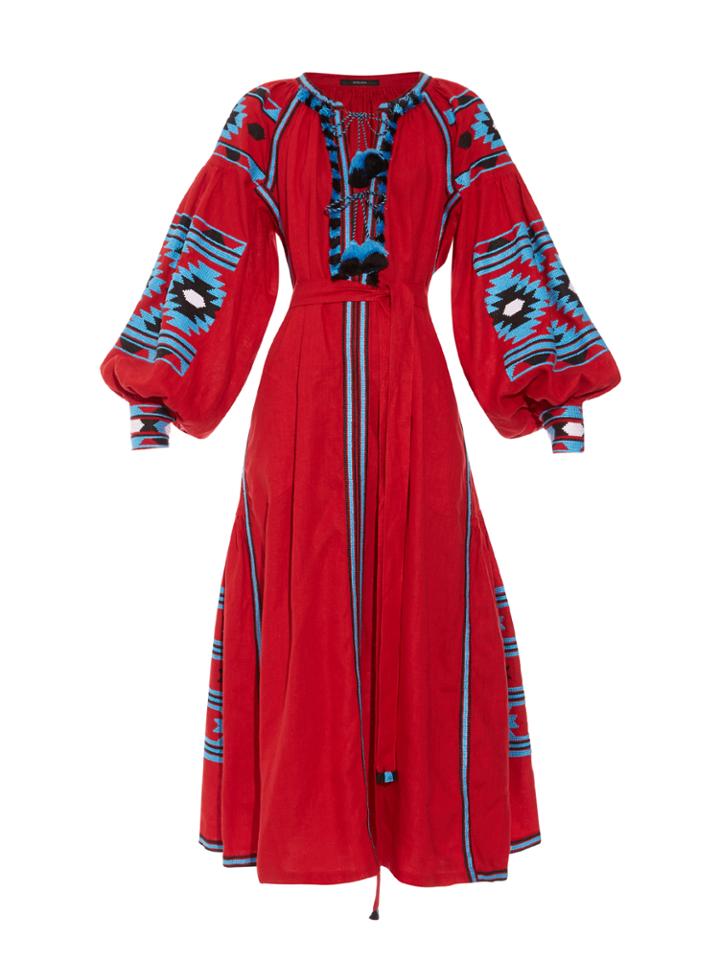 Vita Kin Kilim-embroidered Long Dress