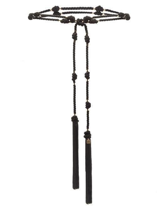 Matchesfashion.com Rosantica - Frullato Tassel Rope Belt - Womens - Black Multi