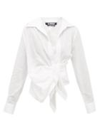 Matchesfashion.com Jacquemus - Bahia Gathered Cotton-poplin Shirt - Womens - White