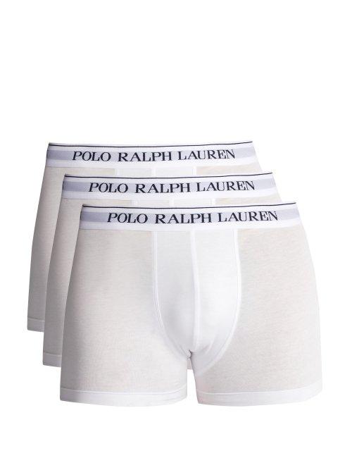 Matchesfashion.com Polo Ralph Lauren - Set Of Three Logo Embroidered Briefs - Mens - White
