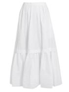 Erdem Leigh Tiered Cotton Skirt