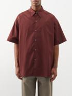 Studio Nicholson - Sorono Cotton-poplin Shirt - Mens - Burgundy