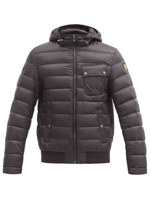 Matchesfashion.com Belstaff - Streamline Quilted Down Hooded Coat - Mens - Black