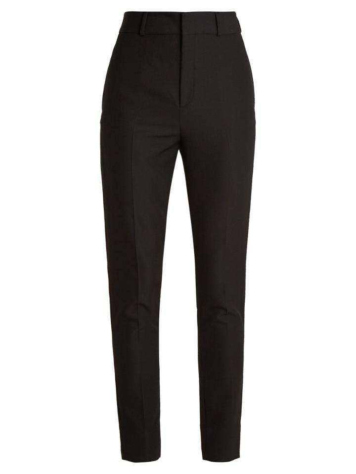 Saint Laurent High-rise Slim-leg Trousers