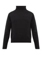 Matchesfashion.com Margaret Howell - Ribbed Roll Neck Brushed Cashmere Sweater - Womens - Black