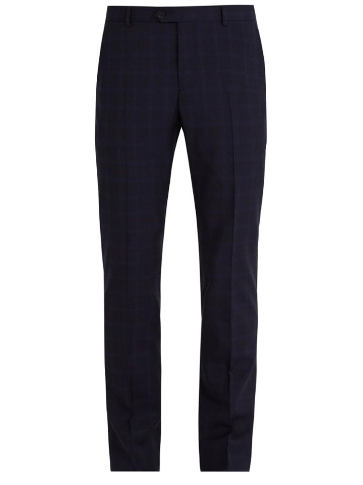 Éditions M.r Pleated-front Prince Of Wales Check Wool Trousers