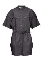 Matchesfashion.com Isabel Marant Toile - Zolina Belted Cotton-canvas Shirt Dress - Womens - Black