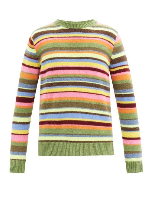 Matchesfashion.com The Elder Statesman - Sink Striped Cashmere Sweater - Mens - Multi