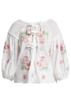 Matchesfashion.com Innika Choo - Oliver Daily Cotton Top - Womens - White Multi