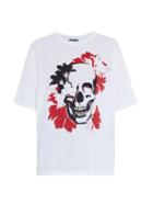Alexander Mcqueen Bloom Skull-print Cotton T-shirt